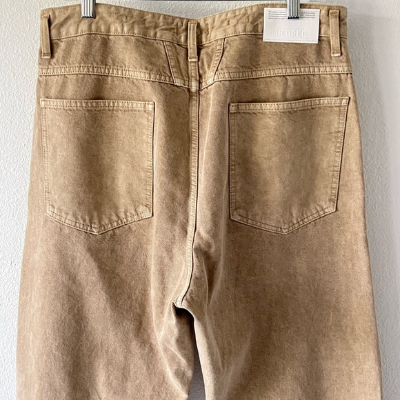 CLOSED x LENT Pant Anthro Women's Relaxed Straight Tan Denim Plus Size 33 - Picture 5 of 12